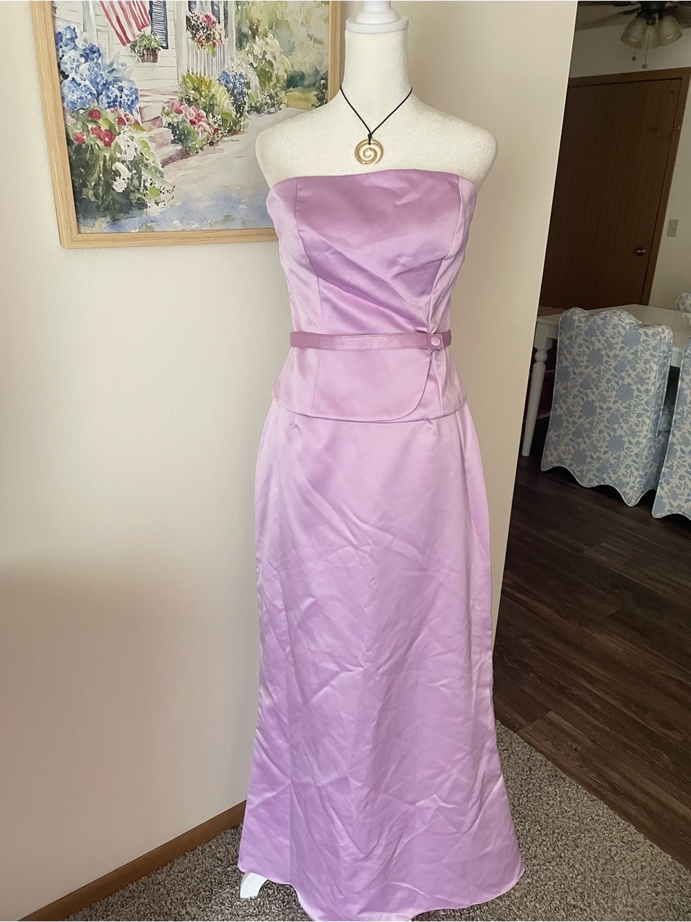 Victoria's Secret Moda International Y2K Satin Lilac Top & Skirt Matching Set